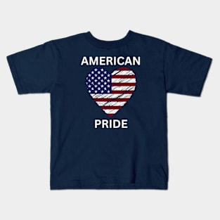 "American Pride" with Heart Kids T-Shirt